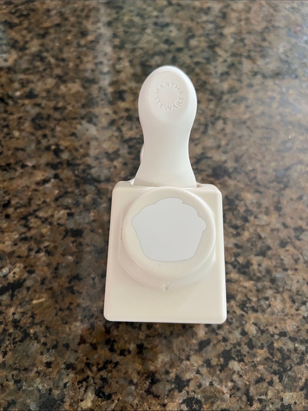 Martha Stewart cupcake paper punch with layered stamp